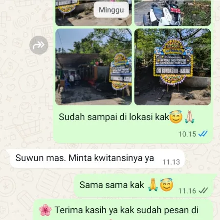 Pengiriman Papan Bunga Duka Tambakmas Kebon Sari